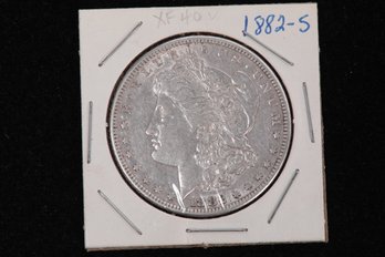 1882-s Morgan Silver Dollar - Labeled XF40