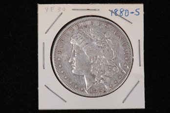 1880-S Morgan Silver Dollar - Labeled VF30