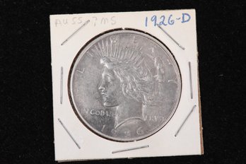 1926-D Peace Silver Dollar - Labeled AU55/MS?