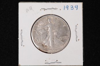 1939 Walking Liberty Half - Labeled AU