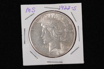 1922-s Peace Silver Dollar - Labeled MS