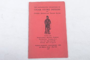 CATALOG Cigar Store Indians And Other American Trade Signs Illustrated Auction Cat. 1956