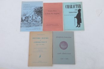 4 Local Histories Including Litchfield, Connecticut, 250th Anniversary, 1719-1969 Historic Houses Of CT.