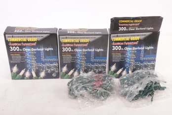 3 Sets Of Clear Garland Lights (300 Ct./each Box)