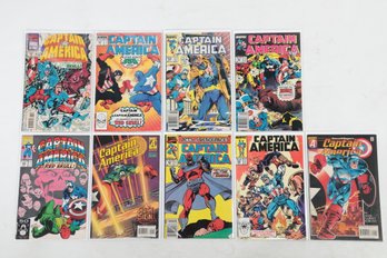 Lot Of 9 Captain America Comic Books