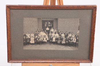 12' X 8' Framed Early 1900 Cabined Card Photograph St. Mairy School Children