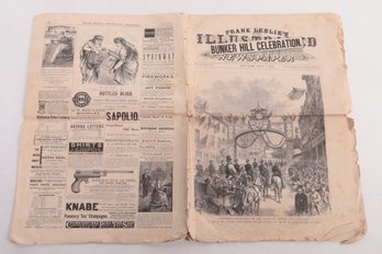 July 1875 Issue Frank Leslie's Paper - Bunker Hill Celebrition