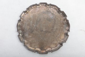 Vintage/antique Hallmarked Silverplate Round Tray