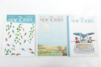 Three Vintage New Yorker Magazines John Cheever, Great Covers, Etc.
