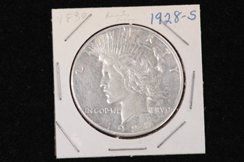 1928-S Peace Silver Dollar - Labeled VF30