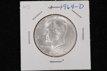 1964-D Kennedy Half Dollar - Labeled MS