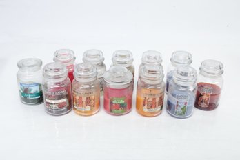 12 Scented Candles - Mostly Yankee Candle - In Various State Of Burn - For Crafters Or Flicker Lovers