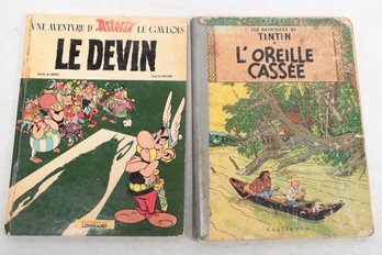 2 Classic French Comics, Tintin And Asterix