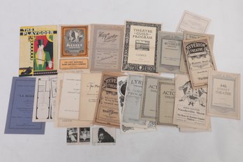 Grouping Late 1800 - Early 1900 Theatre Programs Playbills