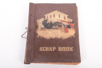 Vintage Train Related Scrapbook With Many Pictures