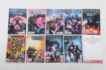 Lot Of 10 Thanos Comic Books Including Logans Run 6 First Solo Story