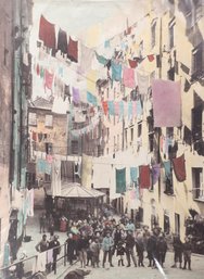 Classic Albumen Photograph Francesco Ciappei - 1880  Hand Colored Genova