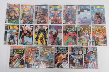 Marvel Comic Lot - The Thing And Silver Surfer