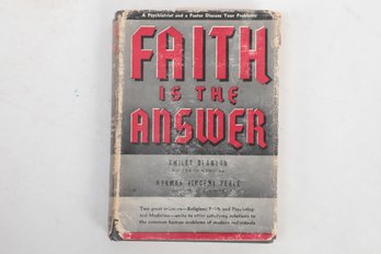 Signed,  Norman Vincent Peale, 1940 Book, Faith Is The Answer.