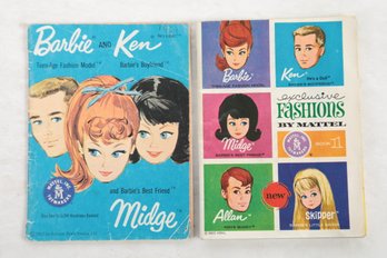 Vintage 1960s Barbie & Ken & Midge Doll Fashion Magazines