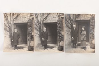 3 1920's 6' X 8' Photographs Yale President Arthur Twining Hadley With Clementine Churchill