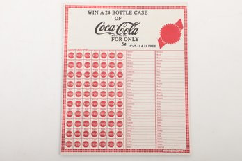 Early 1900's Coca-Cola Trade Stimulator Card