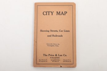 1926 Pocket City Map Torrington Connecticut