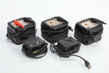 Five Lionel Train Transformers