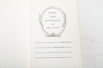 Jane Austen SENSE AND SENSIBILITY Spiral Press LEC Harold Corbin Copy