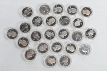 24 Proof Quarters From 1968-1996