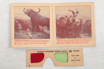 3-D Glasses & View Card NABISCO Cereal