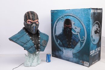 Mortal Kombat X Sub-zero Life Size Bust PCS' Cryomancer' Exclusive AP Limited To 200pcs Signed ! New In Box