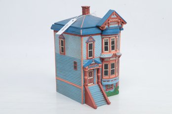 Cape May Victorian Townhouse Cookie Jar - Minor Chip On Lid