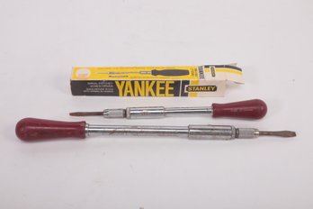 3 Vintage Stanley Yankee Spiral Ratchet Screw Drivers