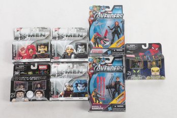 Lot Of 7 Marvel Miniature Figurines, Mostly Marvel Minimates