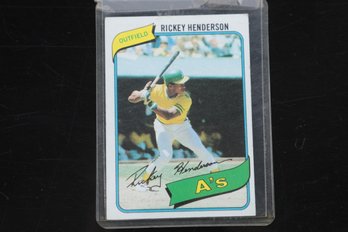 1981 Topps Baseball Rickey Henderson Rookie Card