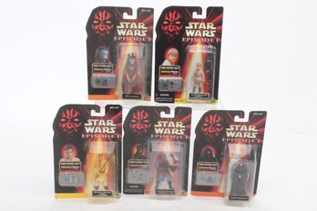 Lot Of 5 Star Wars Episode 1 CommTech Figures Sealed Sidious Skywalker Gunray Panaka Kenobi