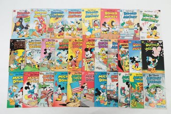 Lot 30 Of Disney Donald And Mickey Comic Books