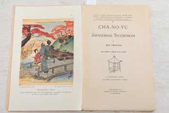 1911 Bertha Trotzig  Japanese Tea Ceremony Color Illustrated Scarce