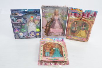 Grouping Of Vintage Fairy Tale Dolls: Snow White, Sleeping Beauty & More W/Barbie Rapunzel