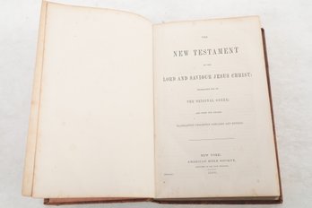 Leather Binding:  BIBLE, New Testament A.B.S. 1868