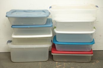 Group Of Storage Bins Totes With Lids