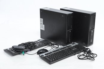 (2) Hp Compaq Pro 500GB HD, CD ROM, 4GB DDR3 Ram - Windows 10 - Keyboards & Mouse For Both