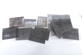Large Group Of Antique Glass Photo Negatives