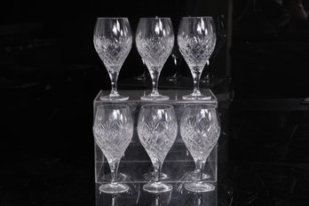6 Royal Doulton Crystal Stem Wine Glasses