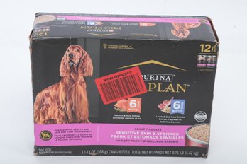 12 Cans Of Purina Pro Plan Sensitive Skin And Stomach Dog Food  Salmon And Rice & Lamb And Oat Meal