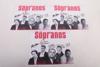 Lot Of 3 Sopranos Cast Members 14 X 11 Signed Print
