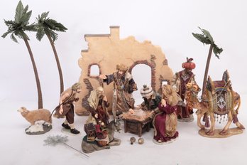 Very Large Porcelain Nativity Set