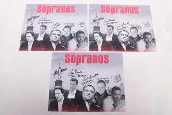 Lot Of 3 Sopranos Cast Members 14 X 11 Signed Print