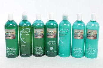 Lot Of 7  Malibu Swimmers Water Action Wellness Conditioner And Shampoo 33.8 Oz